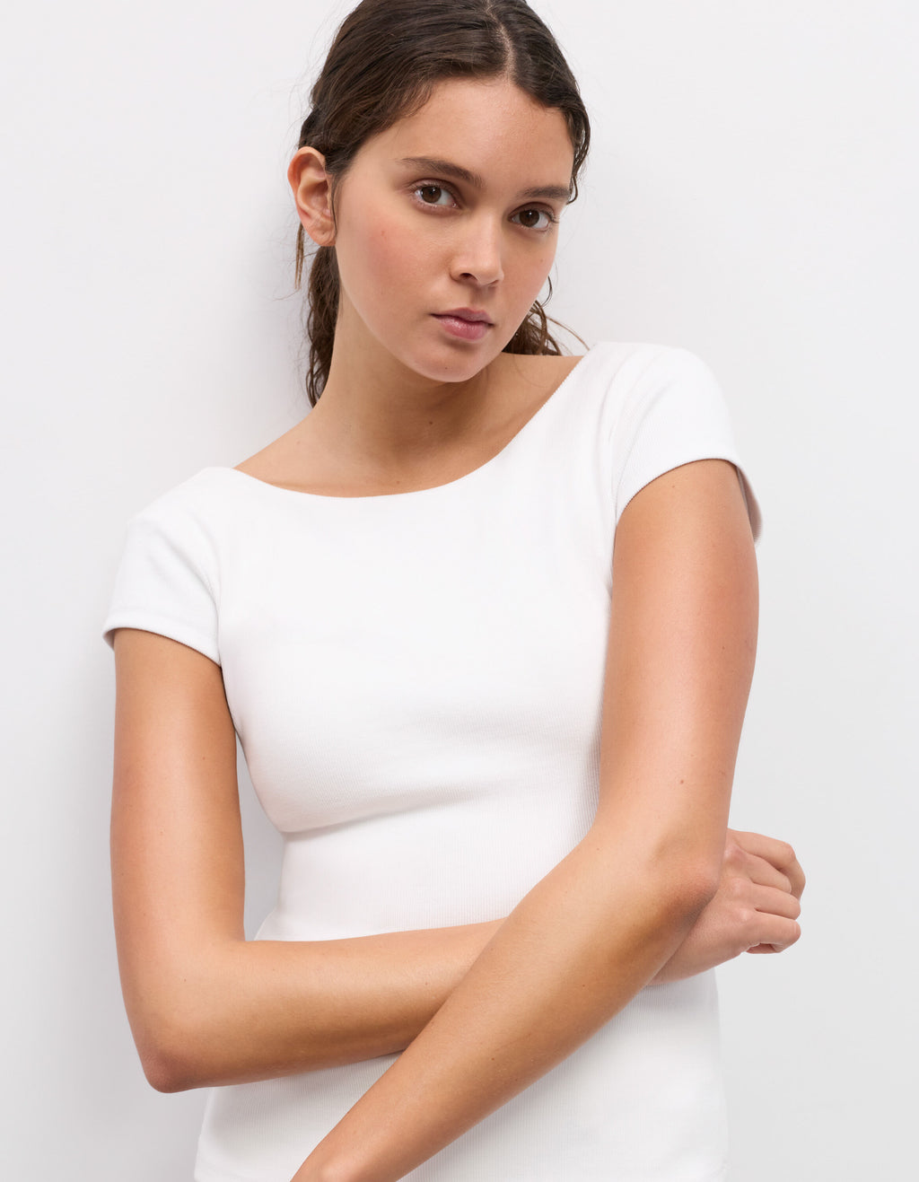 T-shirt with built-in bra
