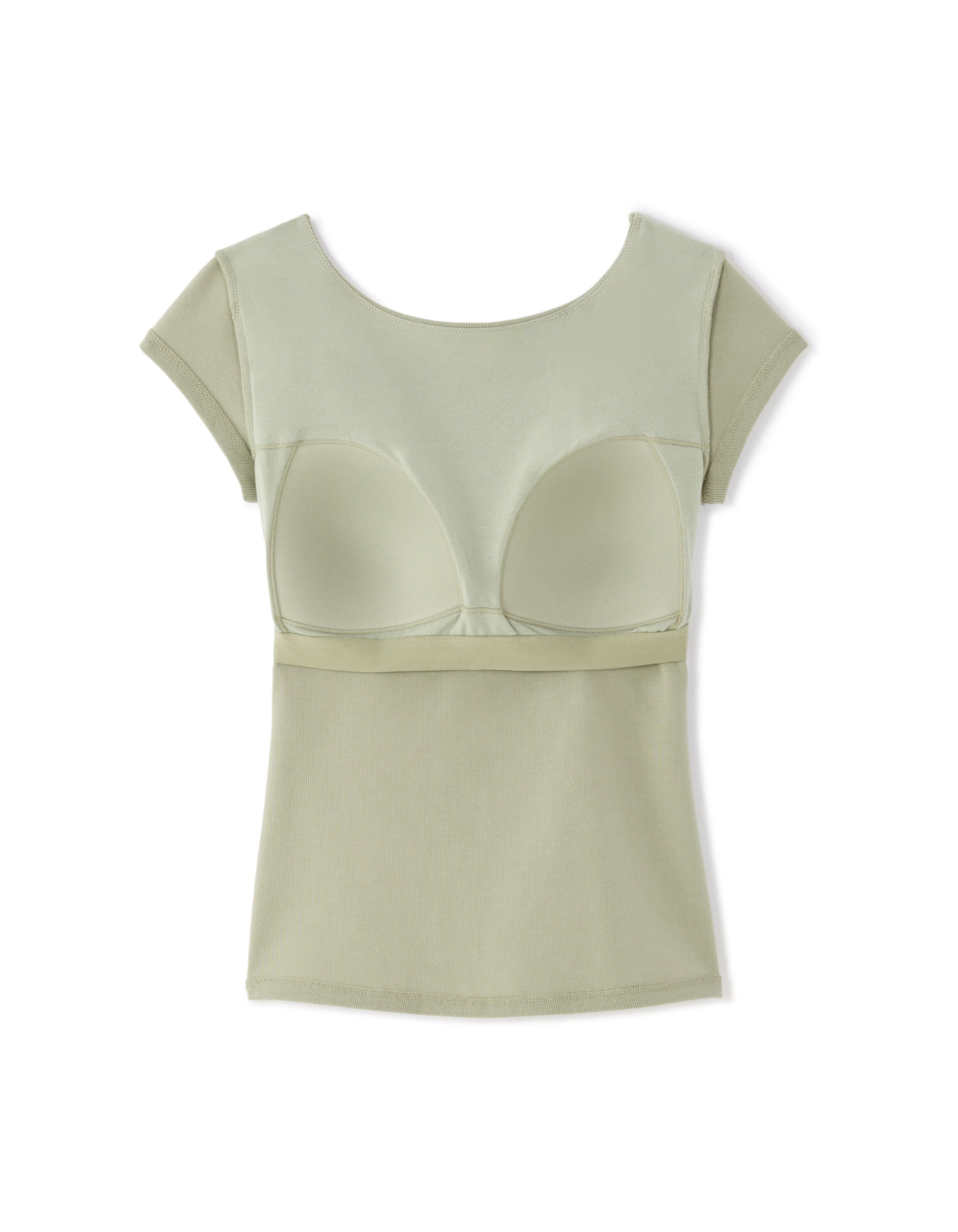 T-shirt with built-in bra