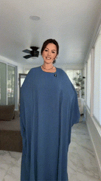 Ultra-Soft, Loose-Fitting, Flowing Batwing Sleeve Robe Dress