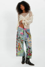 Pearl Peonies Cropped Jeans